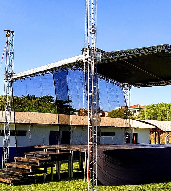 Locação de estrutura, palco e box truss para eventos e shows